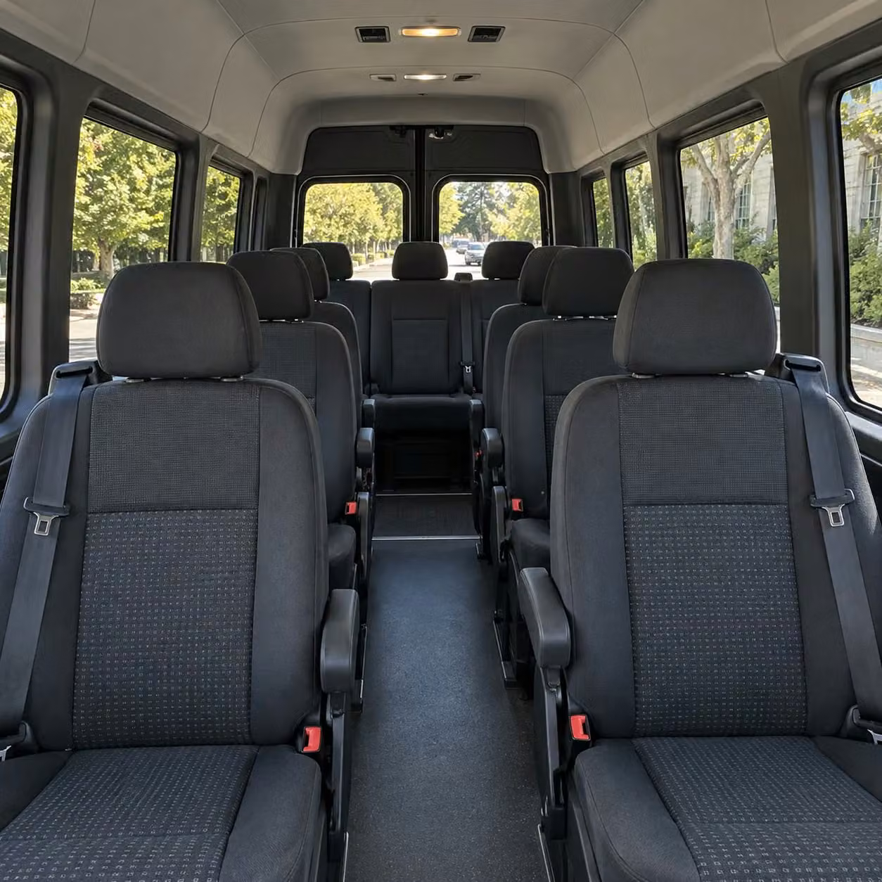 sprinter van with driver inside